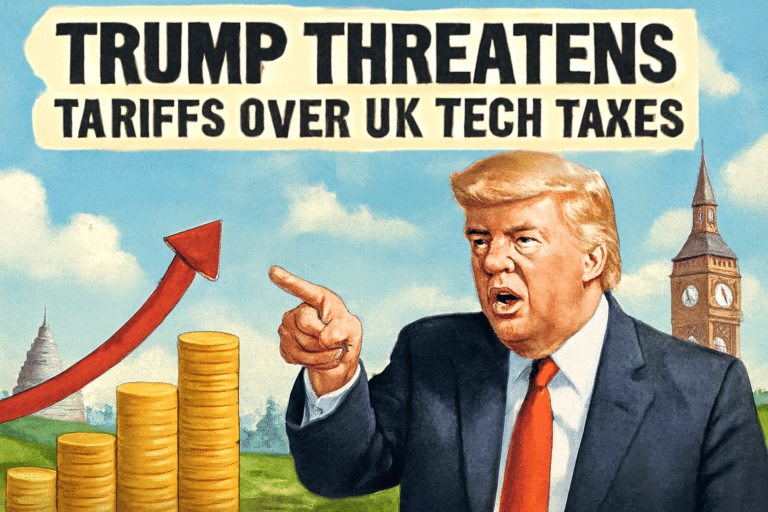 Trump Threatens Tariffs Over UK Tech Taxes