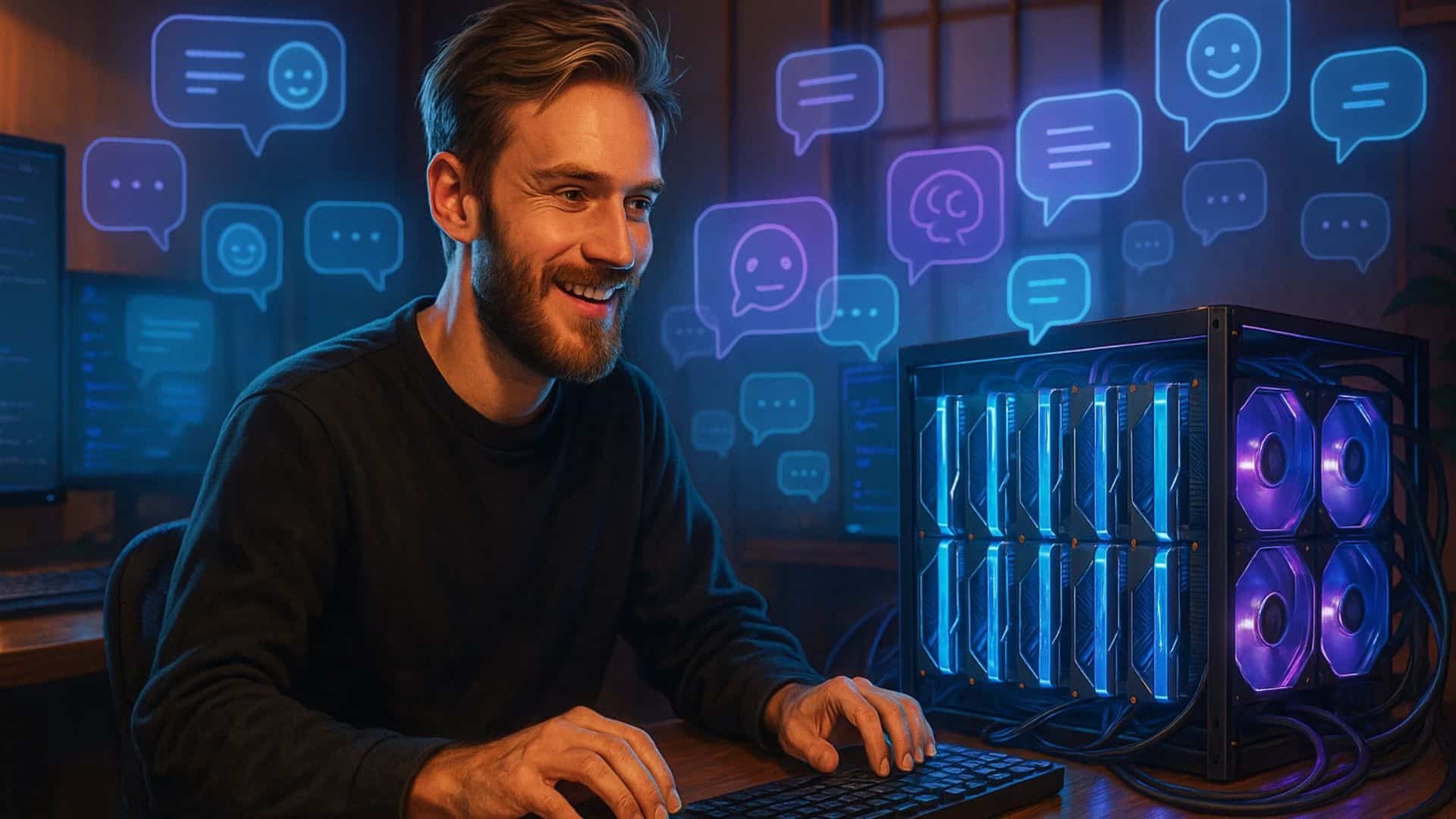 Inside PewDiePie’s 10-GPU AI Lab and His Plan to Build a Model
